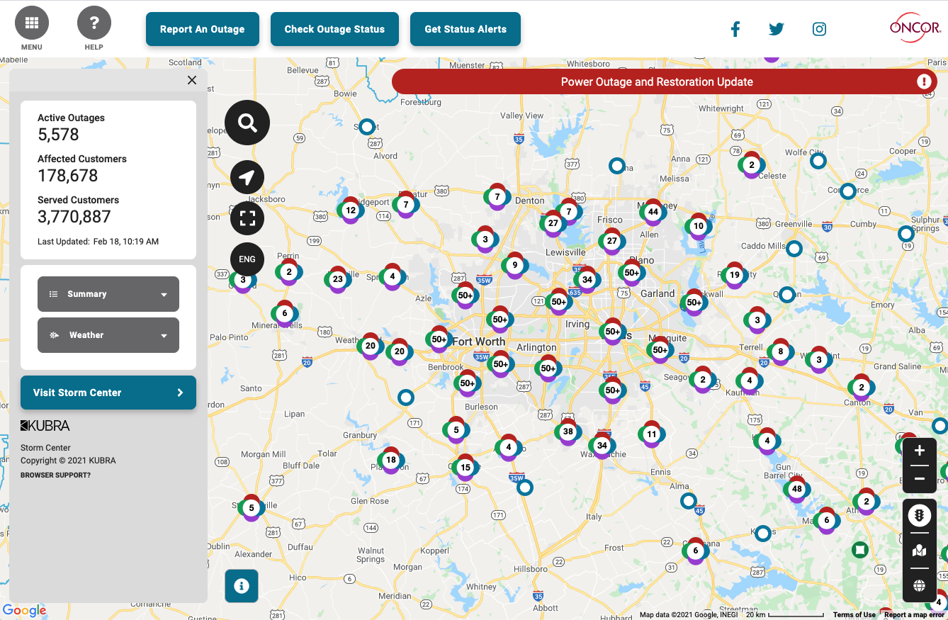 Kubra Storm Center Supporting Texas